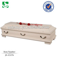 traditional natural polished velvet cheap coffins